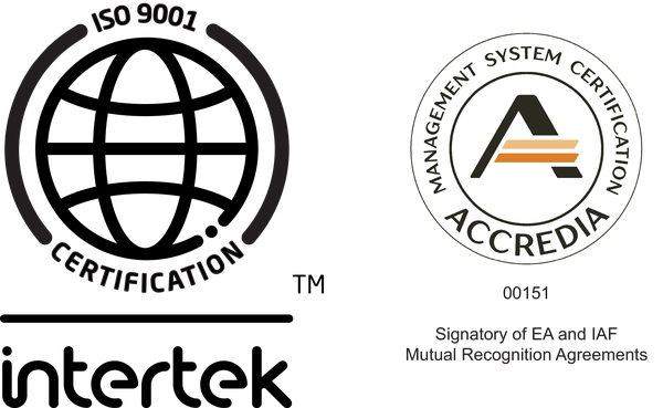 Marchio di certificazione ISO 9001 Intertek – ACCREDIA
